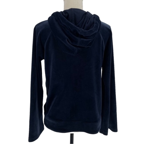 Anthropologie Saturday Sunday Velvet Velour Party Faux Wrap Hoodie Pullover S - Picture 2 of 15